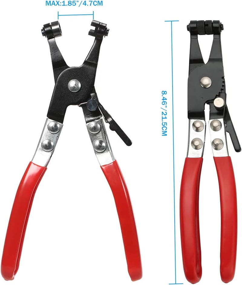 LANBEAUTIFY Hose Clamp Plier Repair Tool Swivel Flat Band for Removal and Installation of Ring-Type or Flat-band Hose Clamps - Hose Clamp Pliers Automotive - Image 2